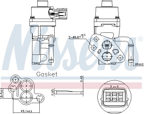 Nissens 98168 - Izpl. gāzu recirkulācijas vārsts ps1.lv