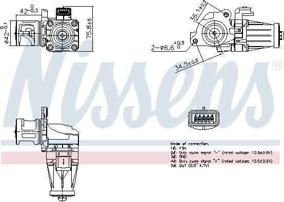 Nissens 98376 - Izpl. gāzu recirkulācijas vārsts ps1.lv