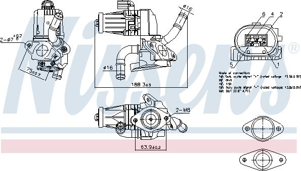 Nissens 98232 - Izpl. gāzu recirkulācijas vārsts ps1.lv