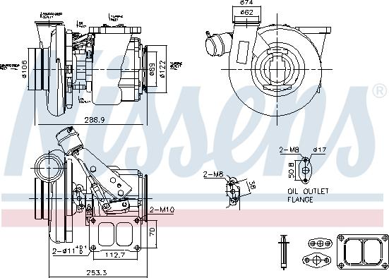 Nissens 93769 - Kompresors, Turbopūte ps1.lv