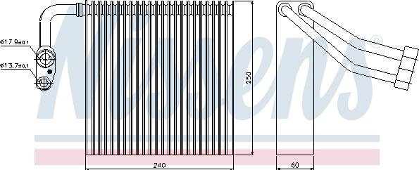 Nissens 92195 - Iztvaikotājs, Gaisa kondicionēšanas sistēma ps1.lv