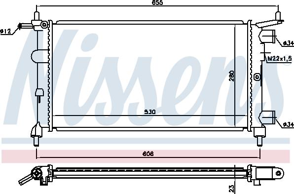 Nissens 694520 - Radiators, Motora dzesēšanas sistēma ps1.lv