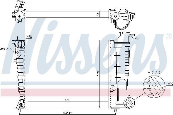 Nissens 695966 - Radiators, Motora dzesēšanas sistēma ps1.lv