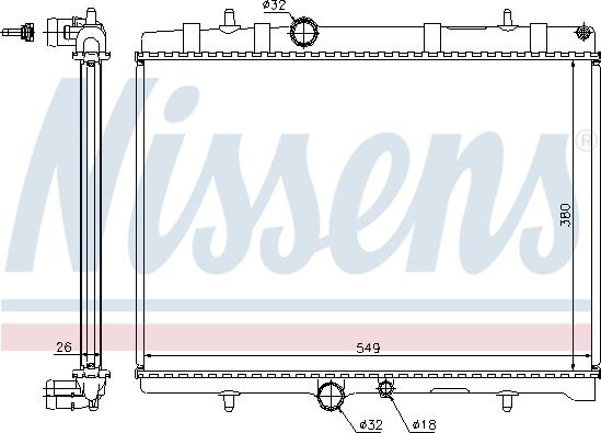 Nissens 695550 - Radiators, Motora dzesēšanas sistēma ps1.lv