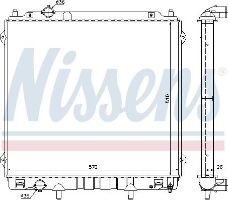 Nissens 695216 - Radiators, Motora dzesēšanas sistēma ps1.lv