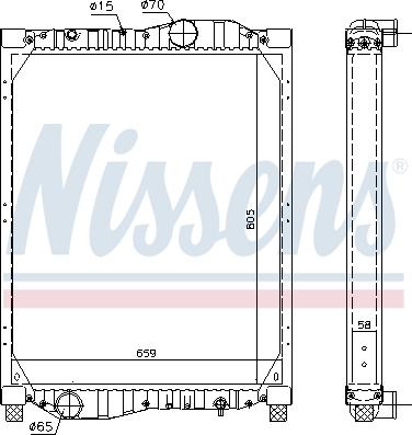 Nissens 69609 - Radiators, Motora dzesēšanas sistēma ps1.lv