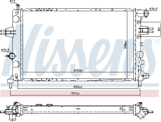 Nissens 690890 - Radiators, Motora dzesēšanas sistēma ps1.lv