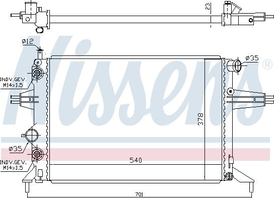 Nissens 691447 - Radiators, Motora dzesēšanas sistēma ps1.lv