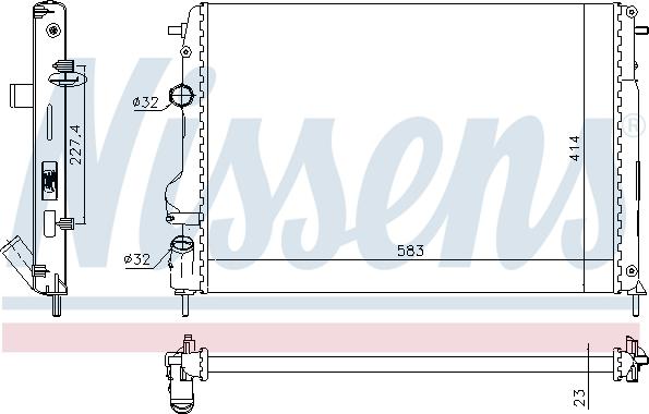Nissens 691551 - Radiators, Motora dzesēšanas sistēma ps1.lv