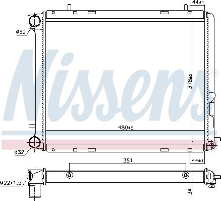 Nissens 698141 - Radiators, Motora dzesēšanas sistēma ps1.lv