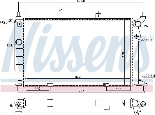 Nissens 698164 - Radiators, Motora dzesēšanas sistēma ps1.lv