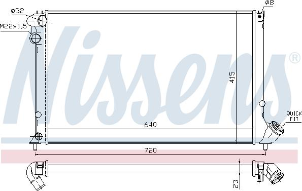 Nissens 698828 - Radiators, Motora dzesēšanas sistēma ps1.lv