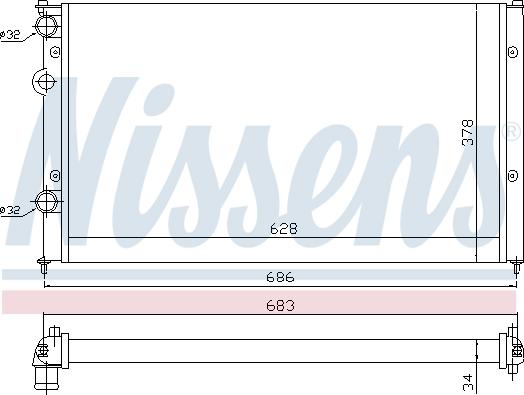 Nissens 693922 - Radiators, Motora dzesēšanas sistēma ps1.lv