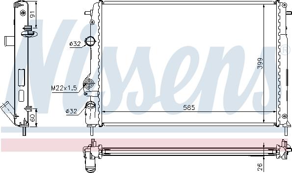 Nissens 692867 - Radiators, Motora dzesēšanas sistēma ps1.lv