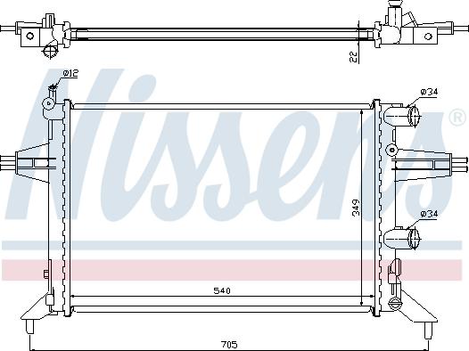 Nissens 697623 - Radiators, Motora dzesēšanas sistēma ps1.lv