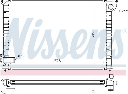 Nissens 69700A - Radiators, Motora dzesēšanas sistēma ps1.lv