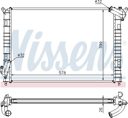 Nissens 69701A - Radiators, Motora dzesēšanas sistēma ps1.lv