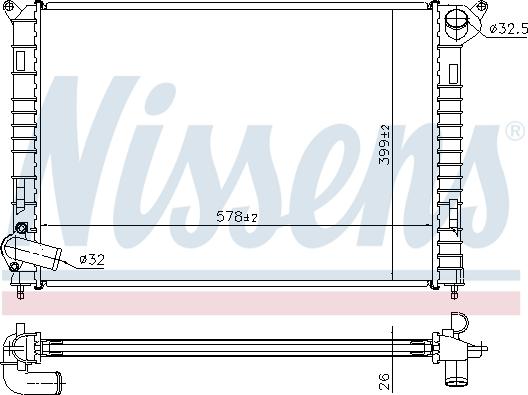 Nissens 69703A - Radiators, Motora dzesēšanas sistēma ps1.lv