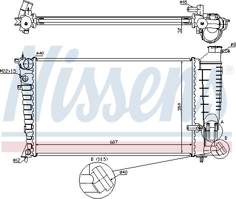 Nissens 697136 - Radiators, Motora dzesēšanas sistēma ps1.lv