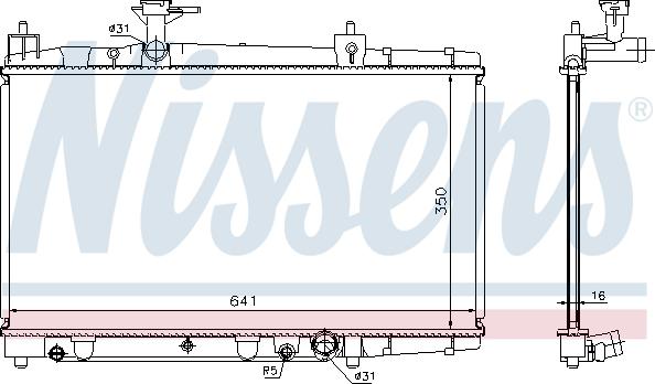 Nissens 64645A - Radiators, Motora dzesēšanas sistēma ps1.lv