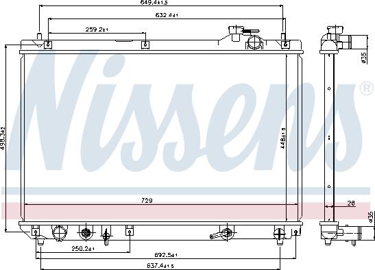 Nissens 64659 - Radiators, Motora dzesēšanas sistēma ps1.lv