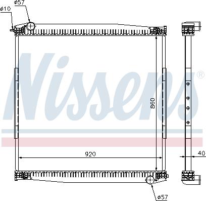 Nissens 640690 - Radiators, Motora dzesēšanas sistēma ps1.lv