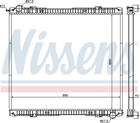 Nissens 640670 - Radiators, Motora dzesēšanas sistēma ps1.lv