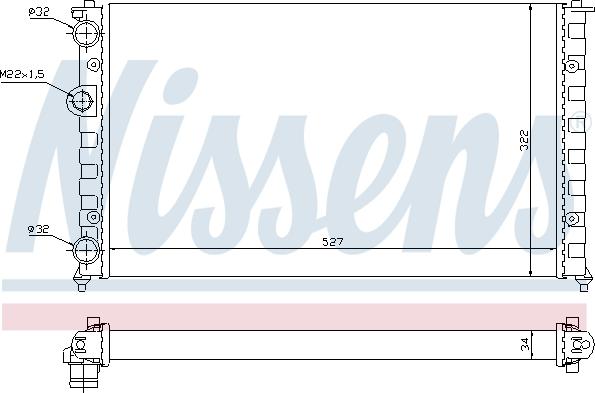 Nissens 64006 - Radiators, Motora dzesēšanas sistēma ps1.lv