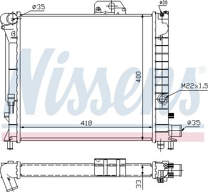 Nissens 64039 - Radiators, Motora dzesēšanas sistēma ps1.lv