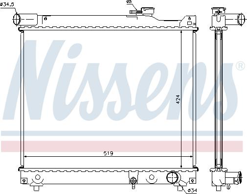 Nissens 64165 - Radiators, Motora dzesēšanas sistēma ps1.lv