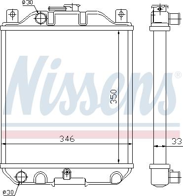 Nissens 64183 - Radiators, Motora dzesēšanas sistēma ps1.lv