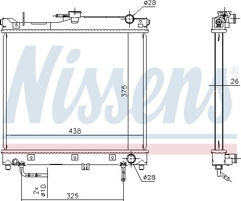 Nissens 641753 - Radiators, Motora dzesēšanas sistēma ps1.lv