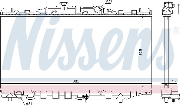 Nissens 64851 - Radiators, Motora dzesēšanas sistēma ps1.lv