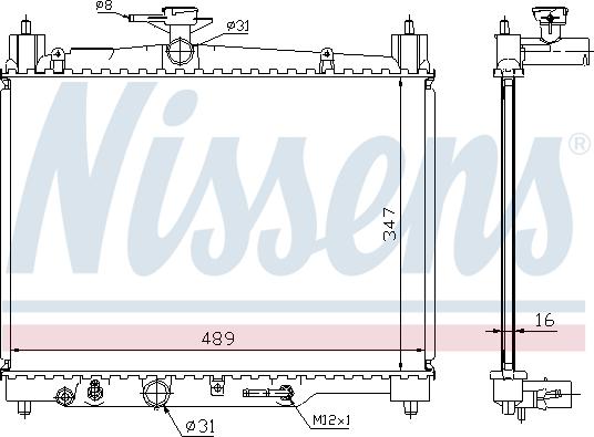 Nissens 64801 - Radiators, Motora dzesēšanas sistēma ps1.lv