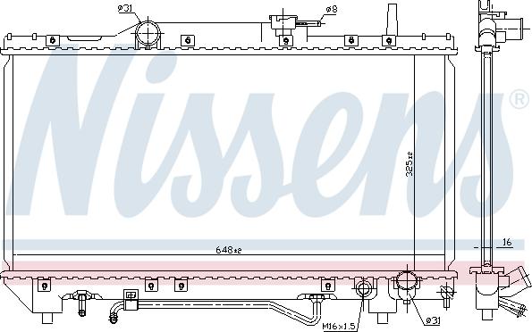 Nissens 64802A - Radiators, Motora dzesēšanas sistēma ps1.lv