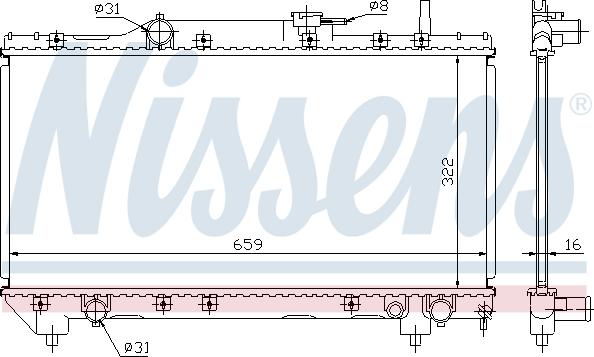 Nissens 64838A - Radiators, Motora dzesēšanas sistēma ps1.lv