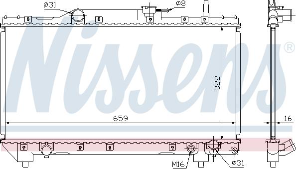 Nissens 64837A - Radiators, Motora dzesēšanas sistēma ps1.lv