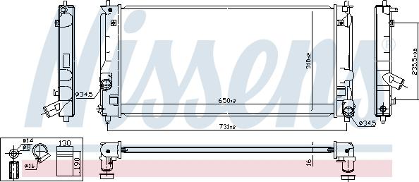 Nissens 64822 - Radiators, Motora dzesēšanas sistēma ps1.lv