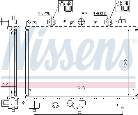 Nissens 64304A - Radiators, Motora dzesēšanas sistēma ps1.lv