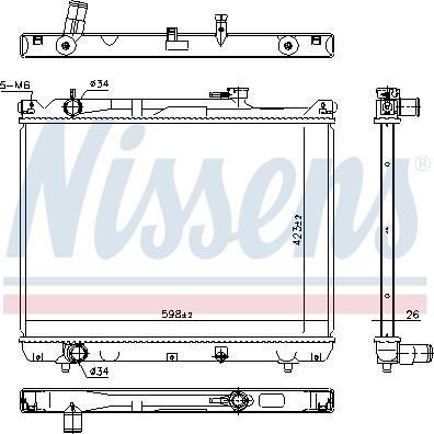 Nissens 64206 - Radiators, Motora dzesēšanas sistēma ps1.lv