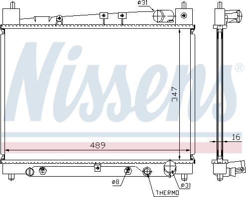 Nissens 64799 - Radiators, Motora dzesēšanas sistēma ps1.lv