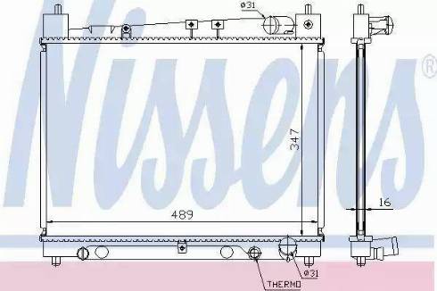 Nissens 64798A - Radiators, Motora dzesēšanas sistēma ps1.lv