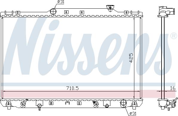 Nissens 647681 - Radiators, Motora dzesēšanas sistēma ps1.lv