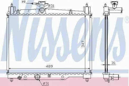 Nissens 64789 - Radiators, Motora dzesēšanas sistēma ps1.lv