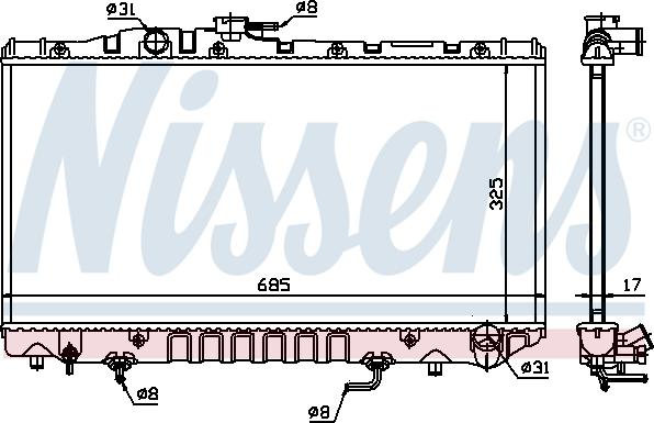 Nissens 647361 - Radiators, Motora dzesēšanas sistēma ps1.lv