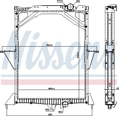 Nissens 65466A - Radiators, Motora dzesēšanas sistēma ps1.lv