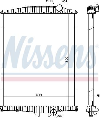 Nissens 654630 - Radiators, Motora dzesēšanas sistēma ps1.lv