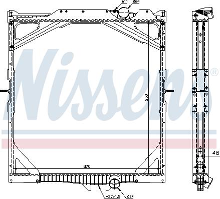 Nissens 65462A - Radiators, Motora dzesēšanas sistēma ps1.lv