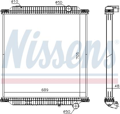 Nissens 654760 - Radiators, Motora dzesēšanas sistēma ps1.lv