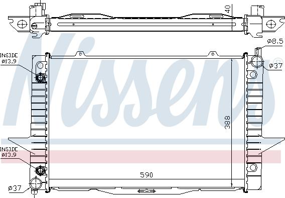 Nissens 65548A - Radiators, Motora dzesēšanas sistēma ps1.lv